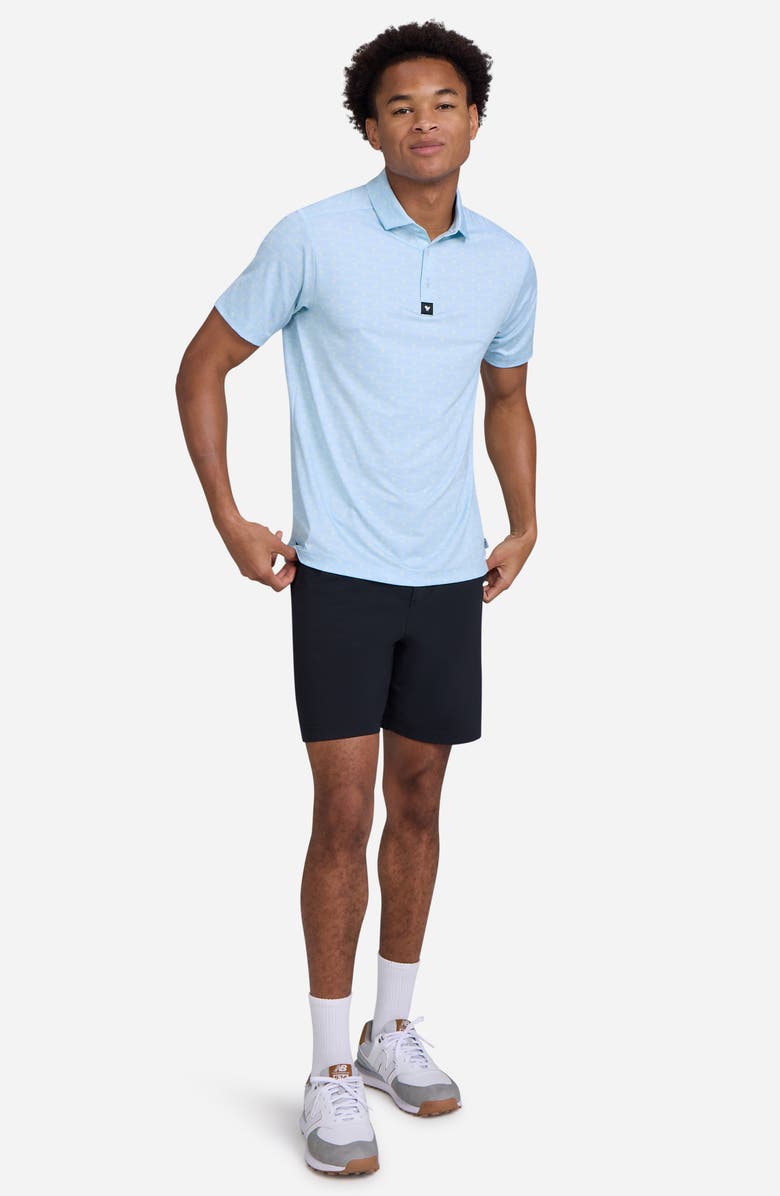 Bad Birdie Core Floral Waves Performance Golf Polo, Alternate, color, Easy Livin