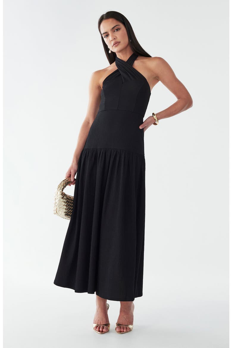 Harvi Midi Dress, Alternate, color, Black