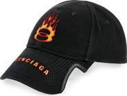 Balenciaga Burning Unity Logo Cotton Drill Baseball Cap | Nordstrom