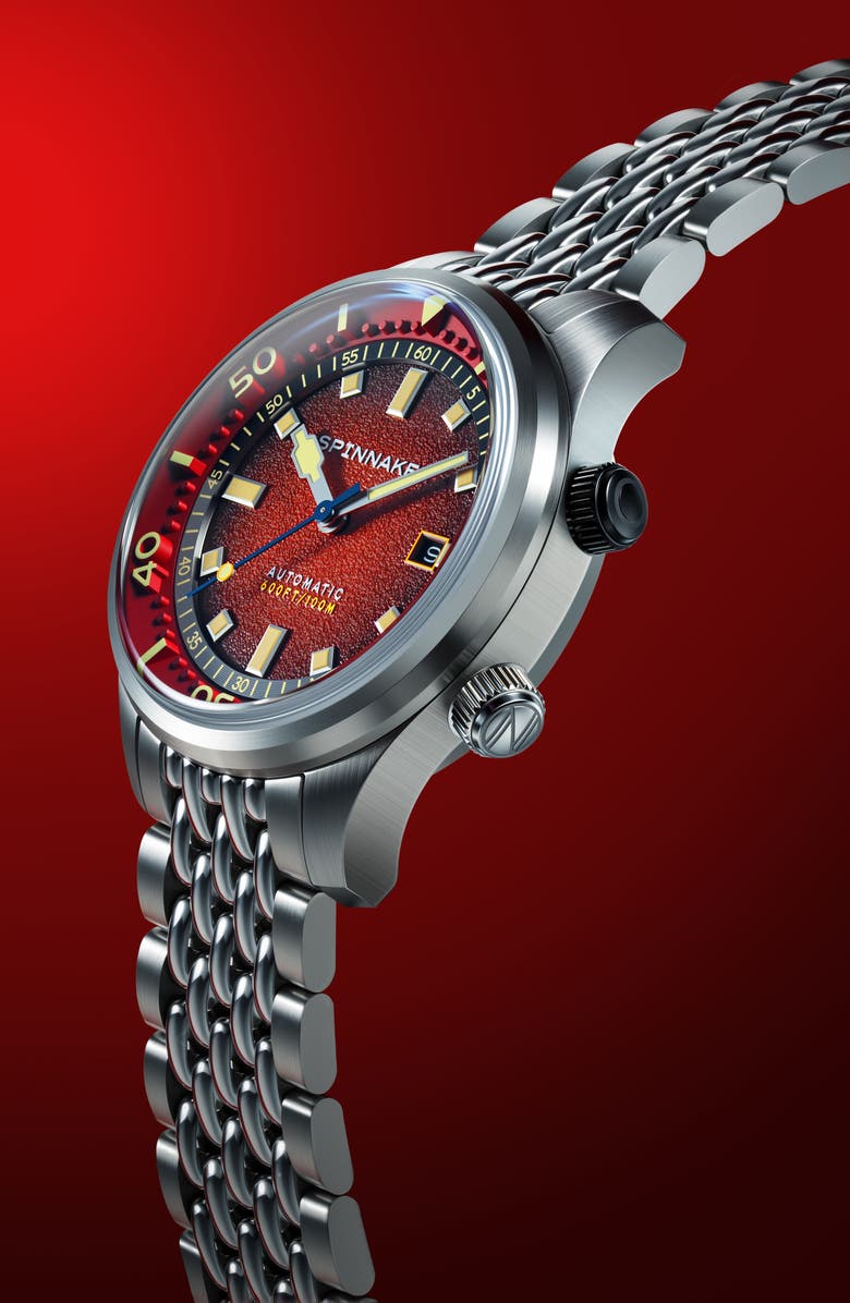 SPINNAKER Bradner Automatic Watch, Alternate, color, Red