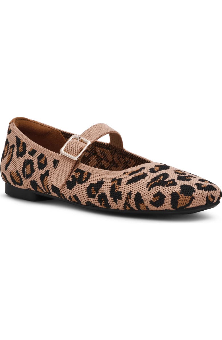 Anne Klein Mabel Mary Jane Flat, Main, color, Leopard