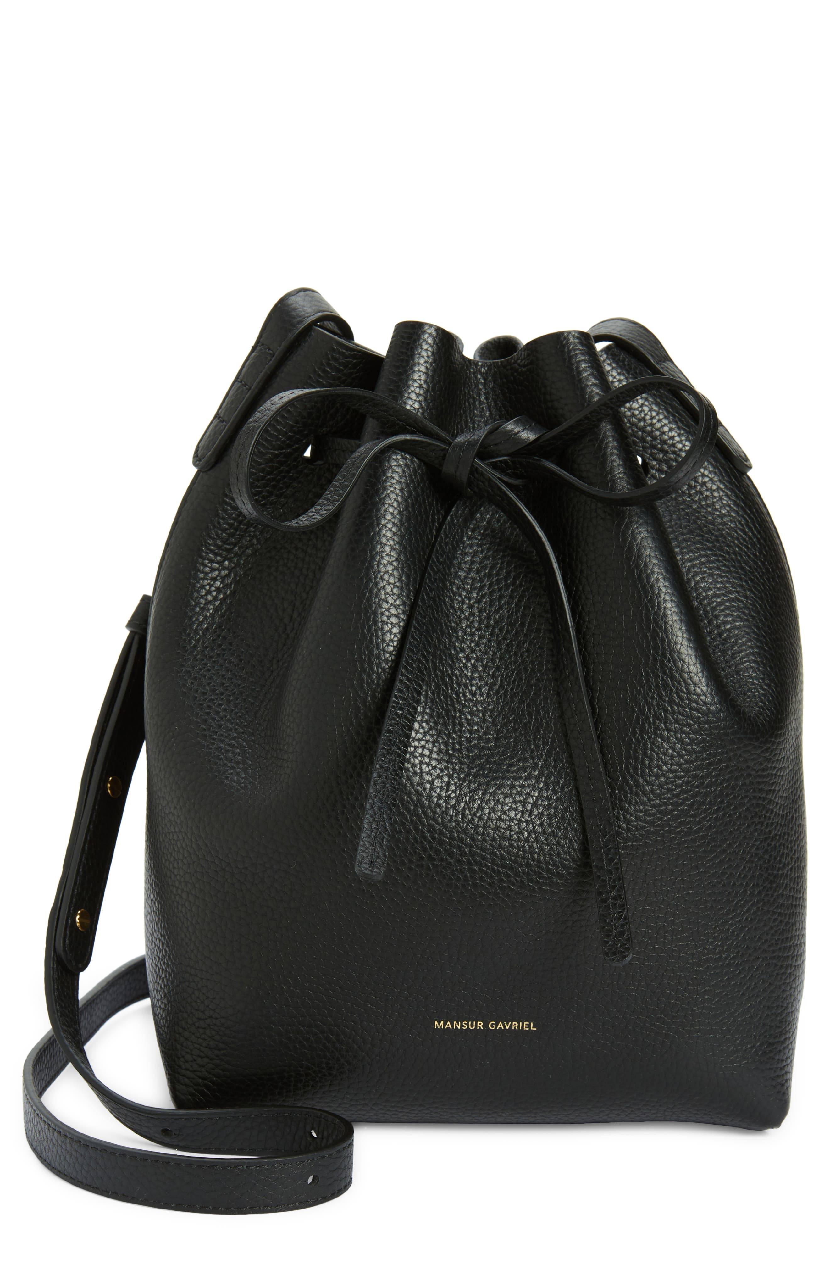 Mansur Gavriel Mini Soft Leather Bucket Bag, Main, color, 