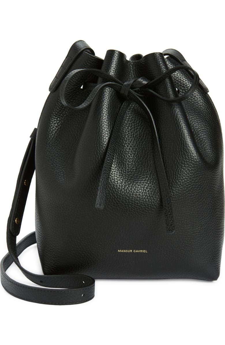 Mansur Gavriel Mini Soft Leather Bucket Bag, Main, color,
