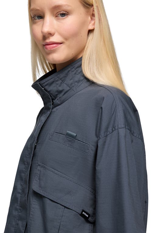 Prana Palisades Organic Cotton Blend Ripstop Jacket In Thundercloud