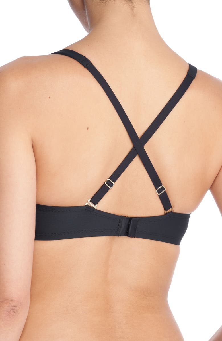 Natori Verge Underwire Convertible Plunge Contour Bra, Alternate, color, Black