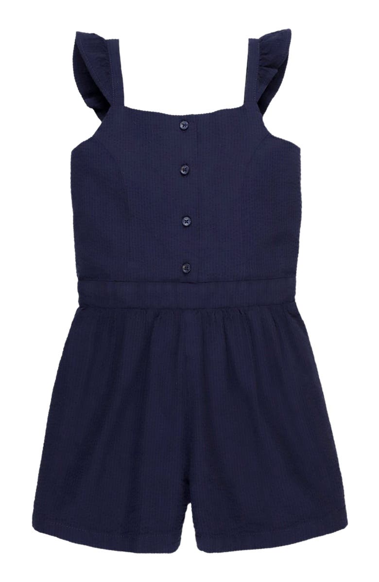 Hope & Henry Baby Girls' Flutter Button Front Romper, Infant, Main, color, 