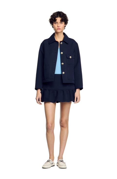 Jacket with officer buttons