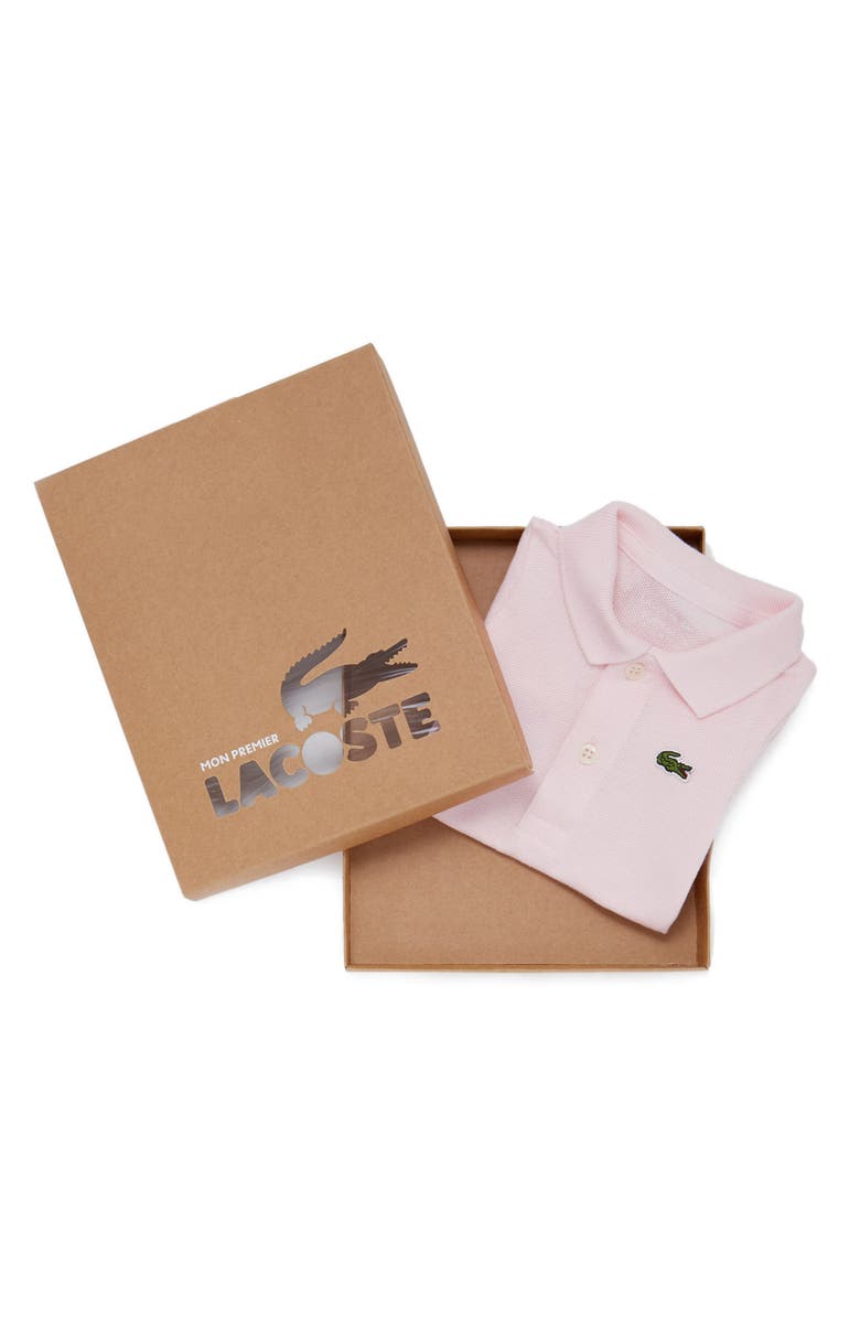 Lacoste Cotton Polo Romper, Alternate, color, 