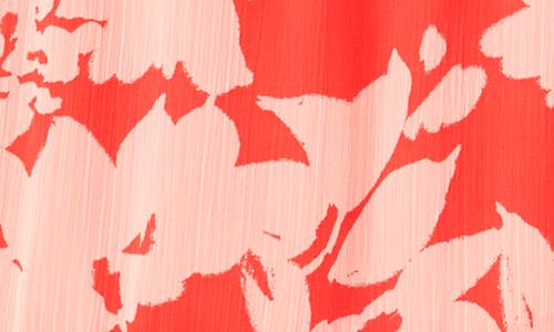 VINCE CAMUTO VINCE CAMUTO FLORAL TIERED SMOCKED WAIST MAXI SKIRT 