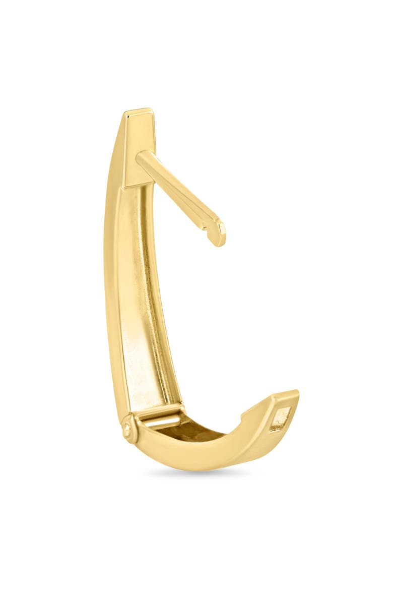 14k Gold V-Hoop Earrings, Alternate, color, 14KY