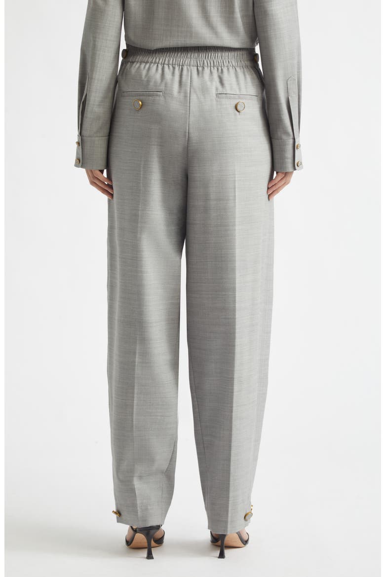 Valiant Stretch Wool Barrel Leg Pants, Alternate, color, GREY MELANGE