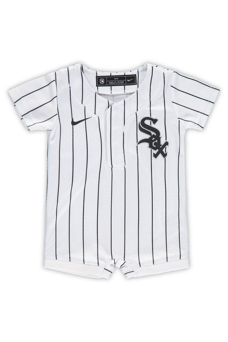 Newborn & Infant Nike White Chicago White Sox Official Jersey Romper, Main, color, White