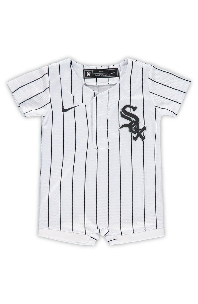 Nike Newborn & Infant Nike White Chicago White Sox Official Jersey Romper, Main, color, White