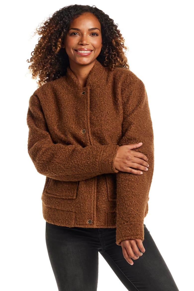Bouclé Jacket, Alternate, color, TOFFEE