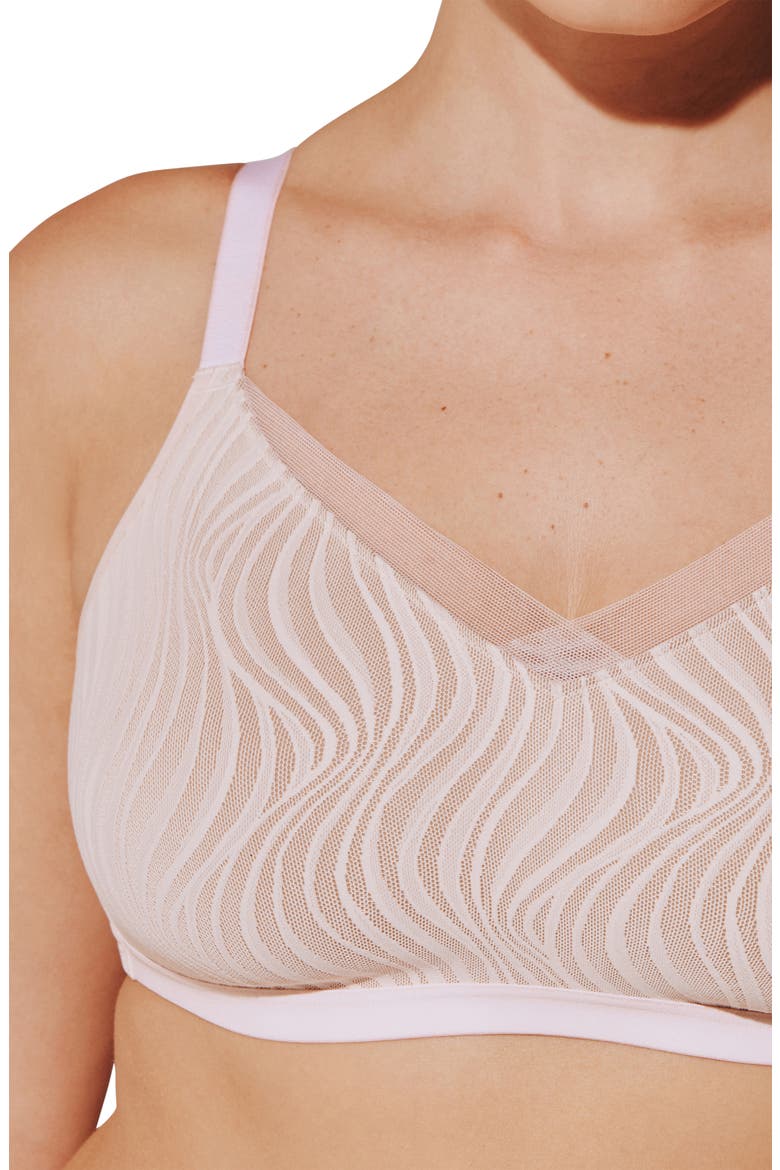 24/7® Classic Wireless Crossover Lace Minimizer, Alternate, color, SOFT PINK