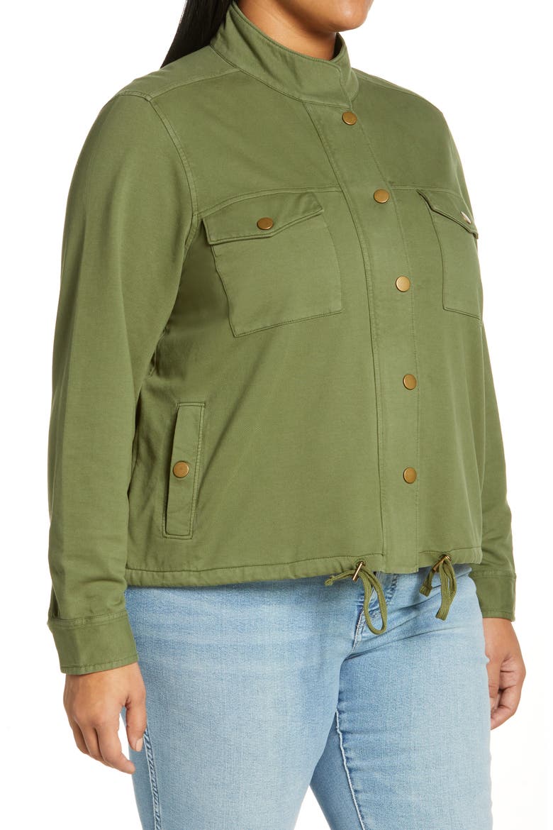 Stretch Cotton Jacket, Alternate, color, GREEN SORREL