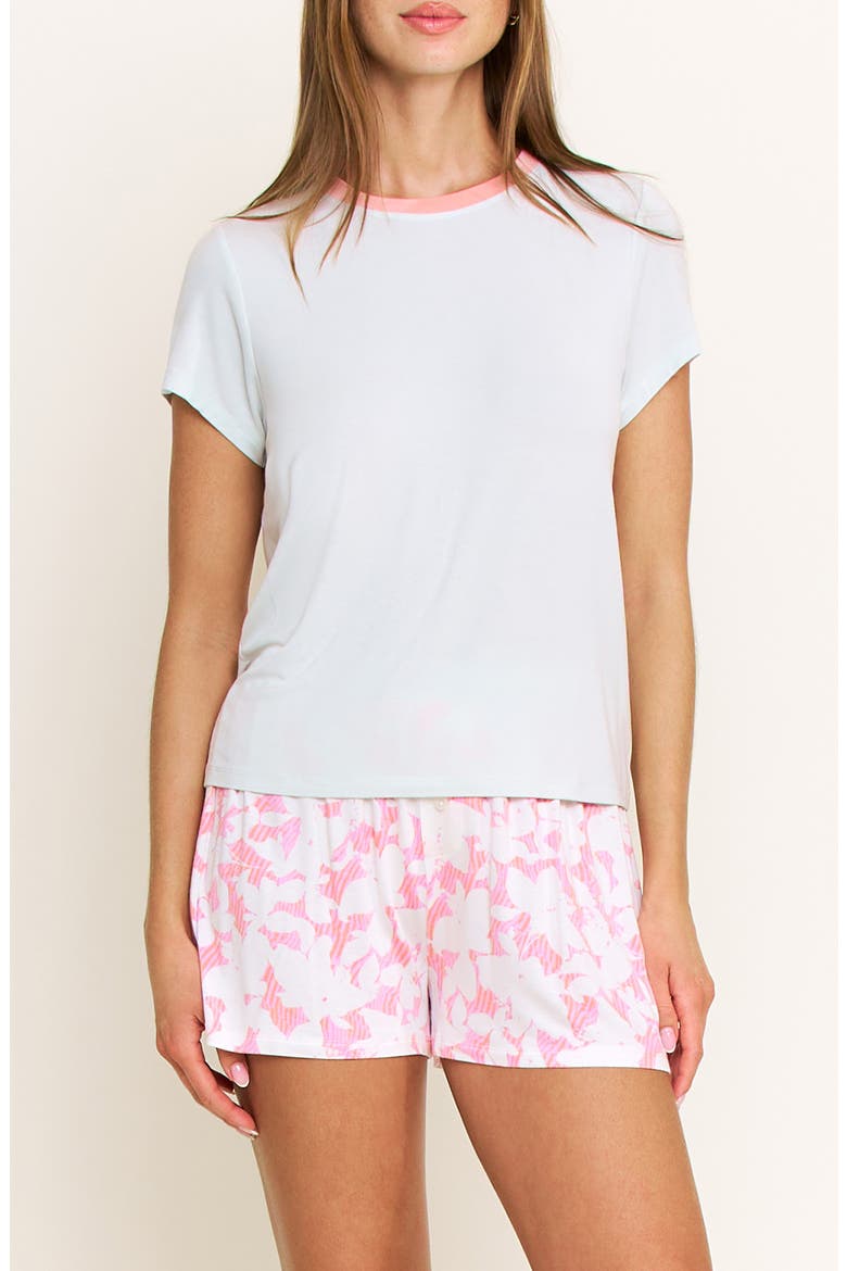 All American Shortie Pajamas, Main, color, BAJA PINK FLORAL