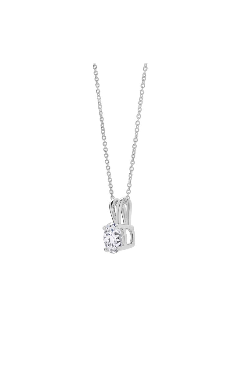 LuvMyJewelry Lucent 14K Gold Round Lab Grown Diamond Pendant - 1 Ct, Alternate, color, 14K White Gold