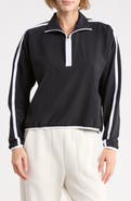 Beyond Yoga Course Contrast Half-Zip Pullover