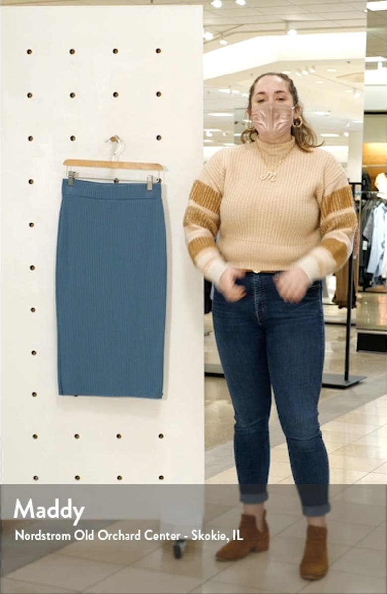 Rib Knit Pencil Skirt, sales video thumbnail