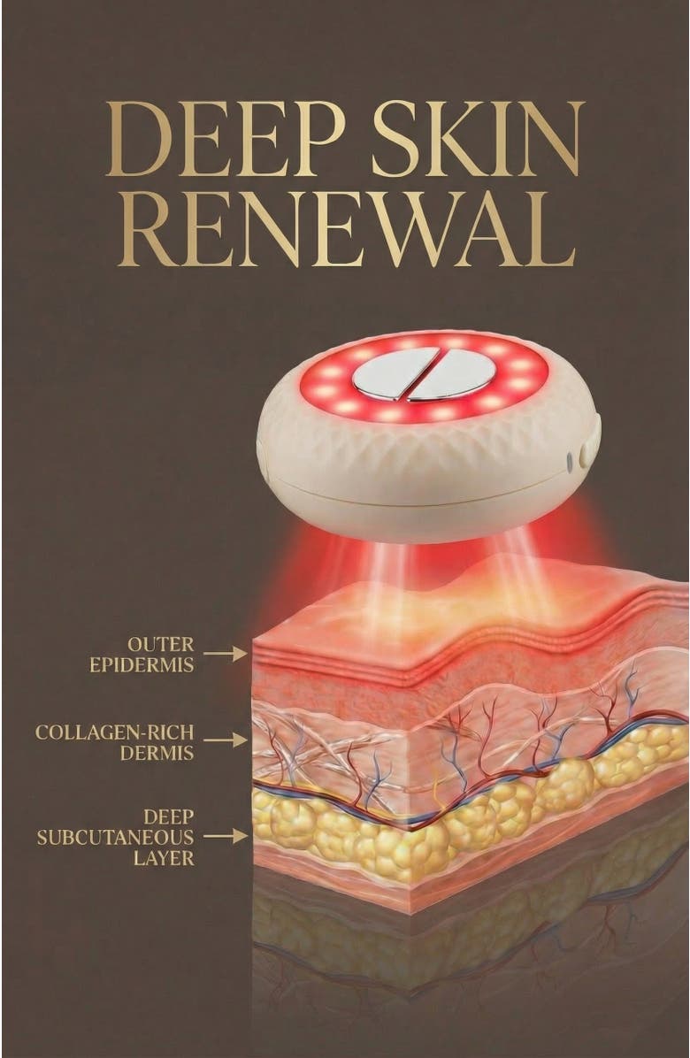 Lovery 2-in-1 LED Red Light Therapy Skincare Device with EMS & Vibration, Alternate, color,