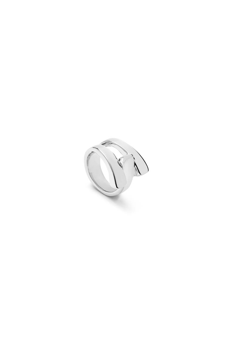 Curved Ring, Alternate, color, Silver