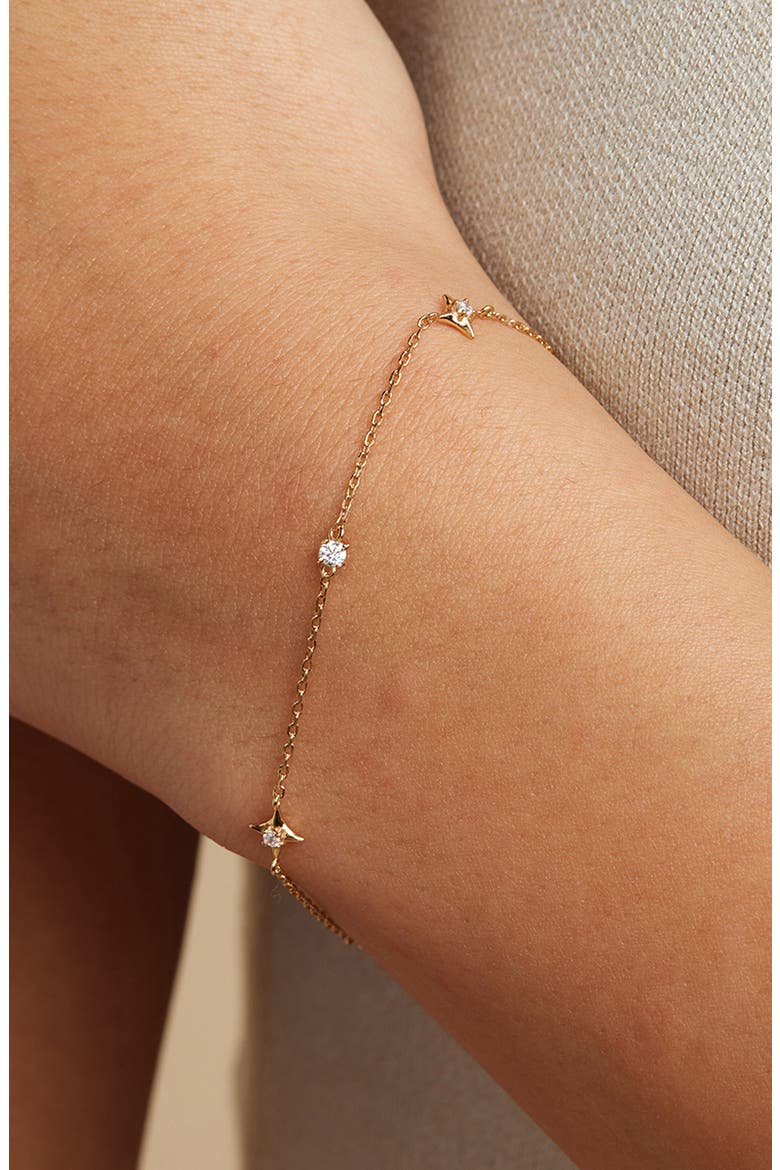 Cosmic Star Charm Bracelet, Alternate, color, GOLD