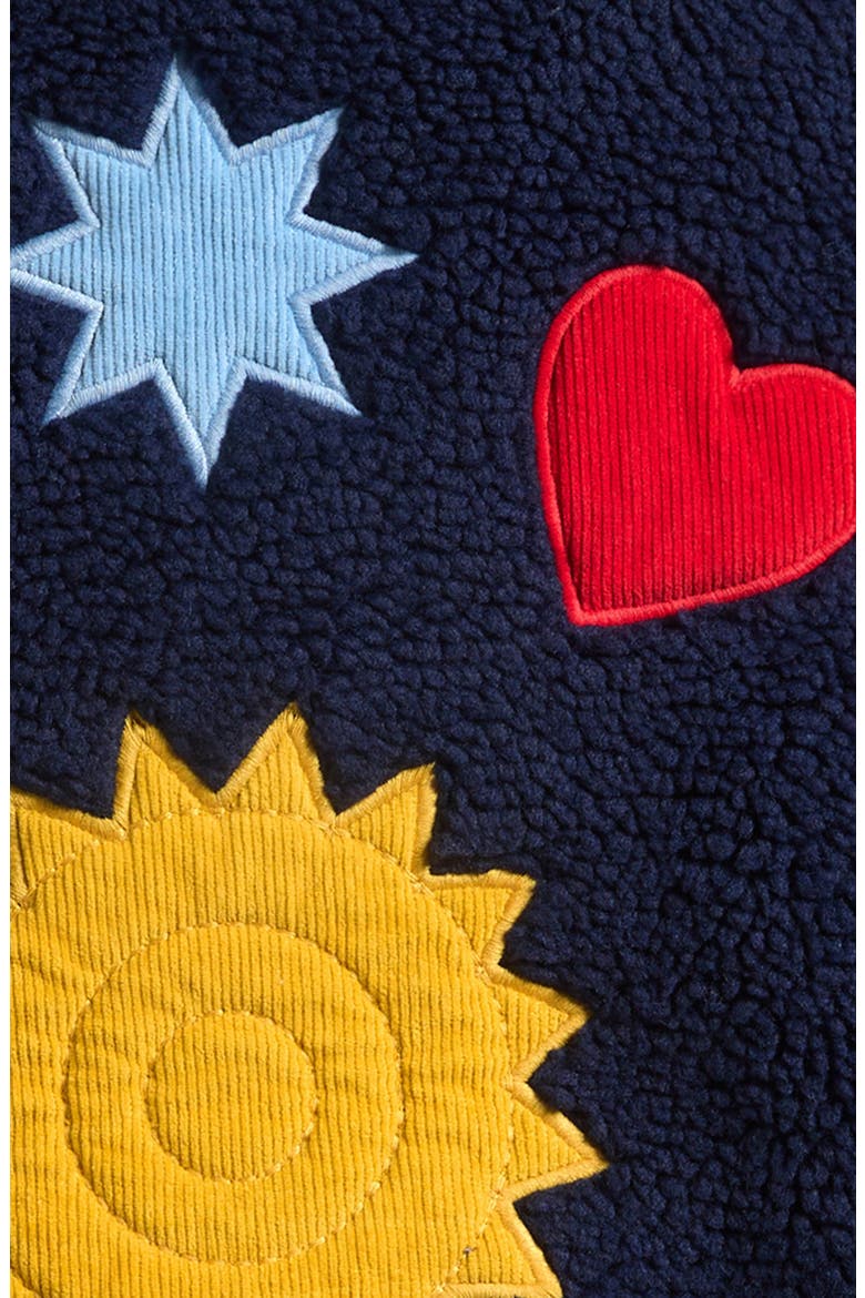 Kids' Eden Appliqué Textured Fleece Jacket, Alternate, color, CELESTIAL APPLIQUE SHAPES