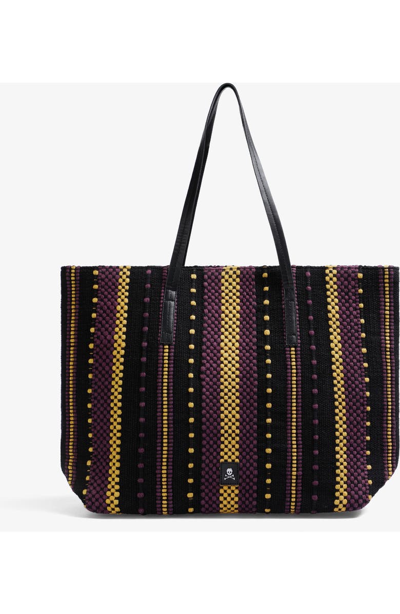 Scalpers Fabricstripessp Bag, Main, color, Mustardburgundy