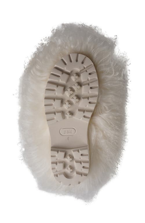 Zigi Risha Genuine Shearling Knee High Boot In White