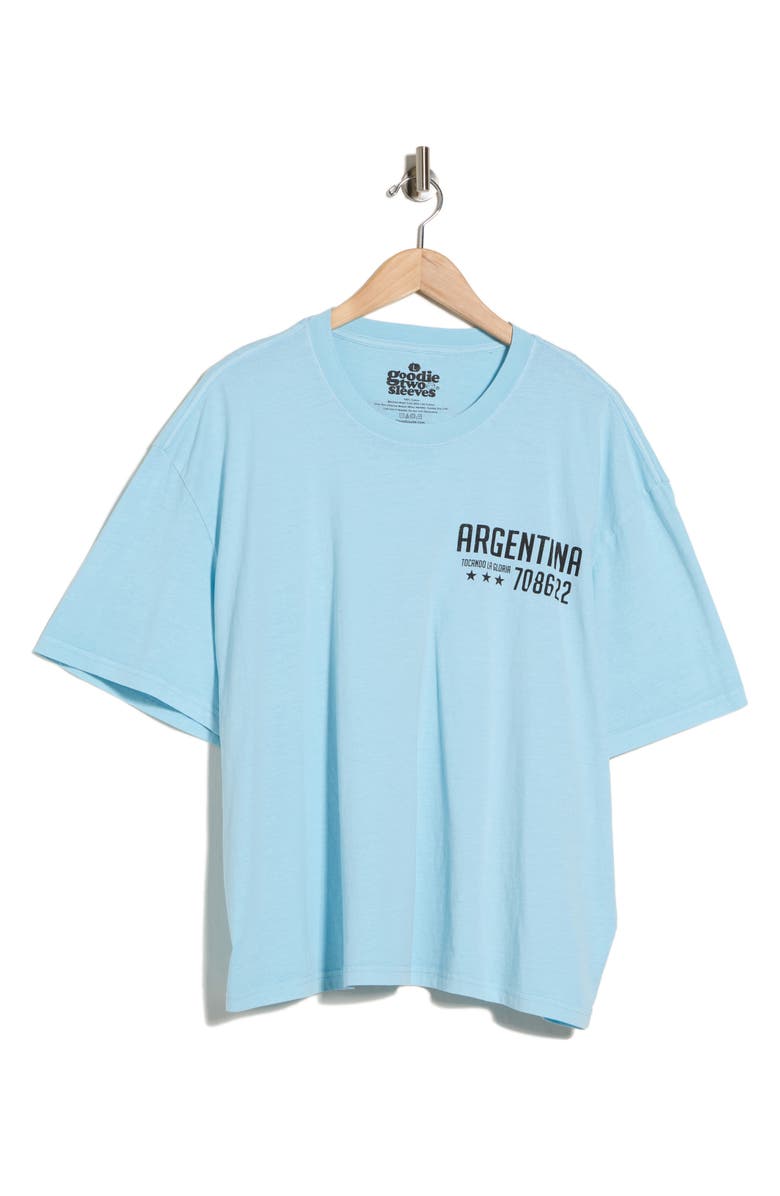 Goodie Two Sleeves Goodie Argetina Futbol Tee, Main, color, Blue