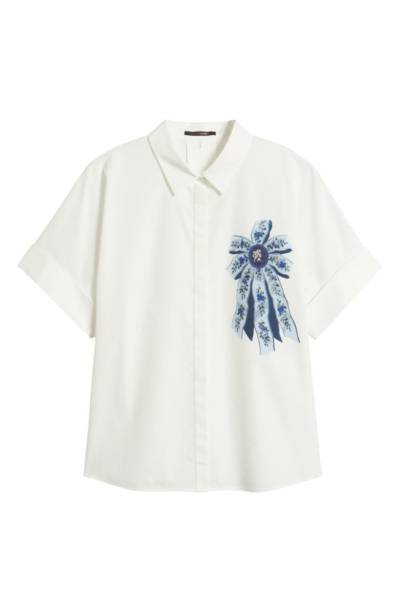 KOBI HALPERIN Bonnie Short Sleeve Button-Up Shirt, Main, color, White Multi