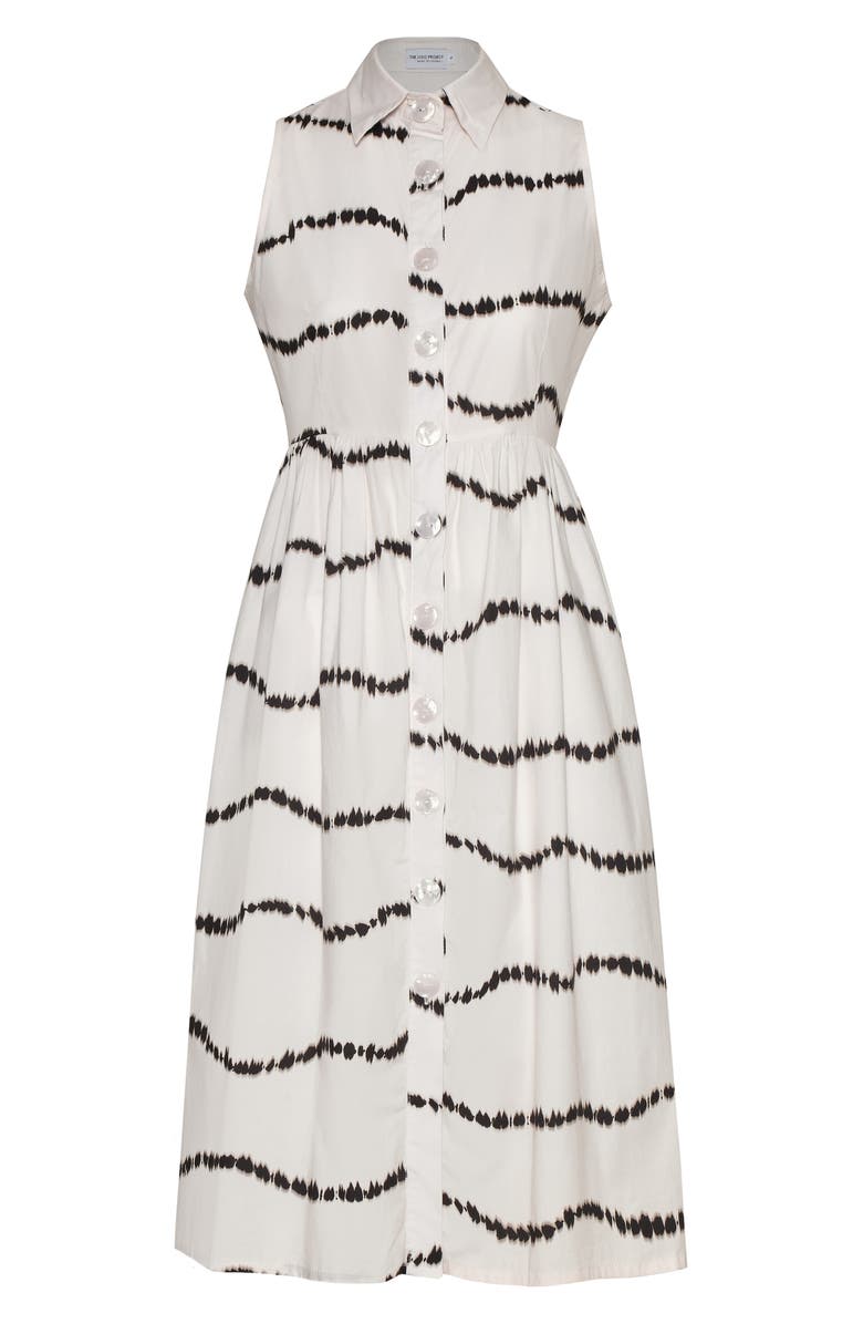The Lulo Project Pier Sleeveless Midi Shirtdress, Alternate, color, Waves