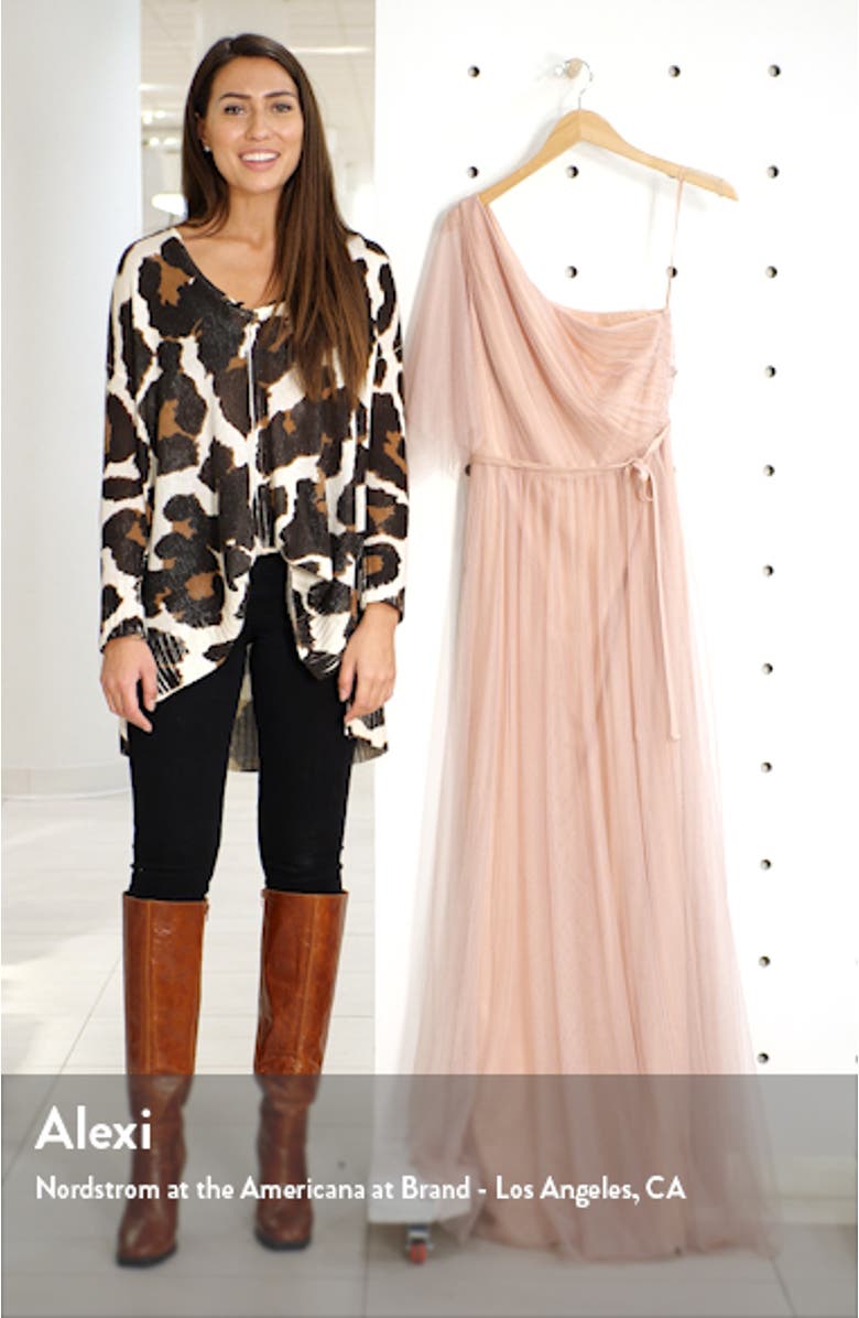 One-Shoulder Tulle A-Line Gown, sales video thumbnail