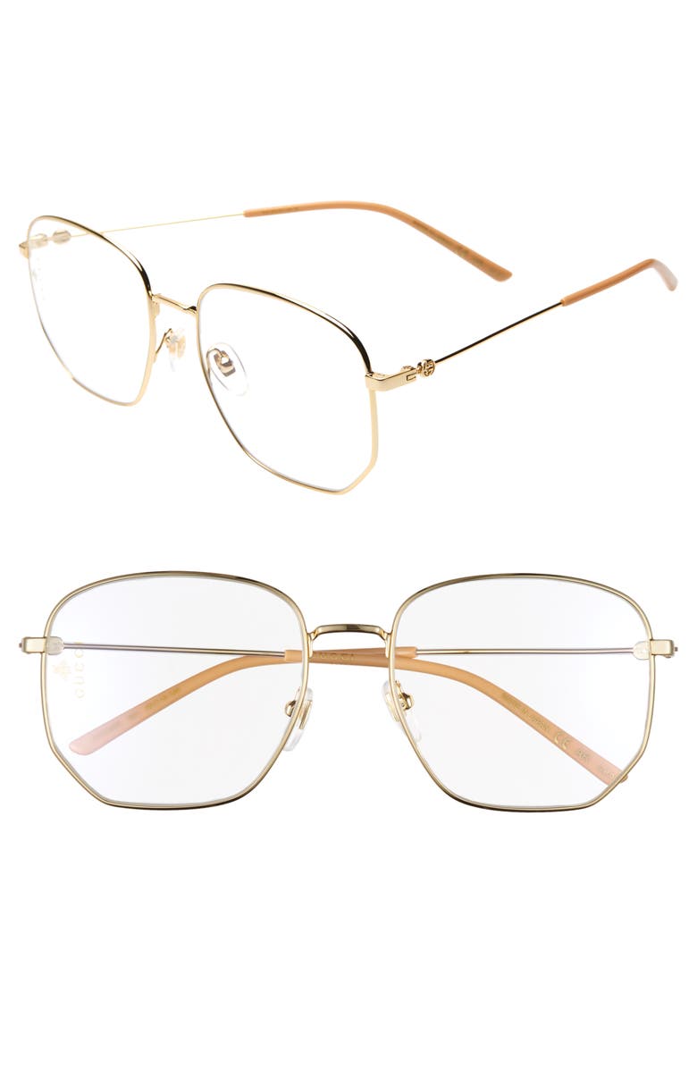Gucci 56mm Antireflective Sunglasses, Main, color,