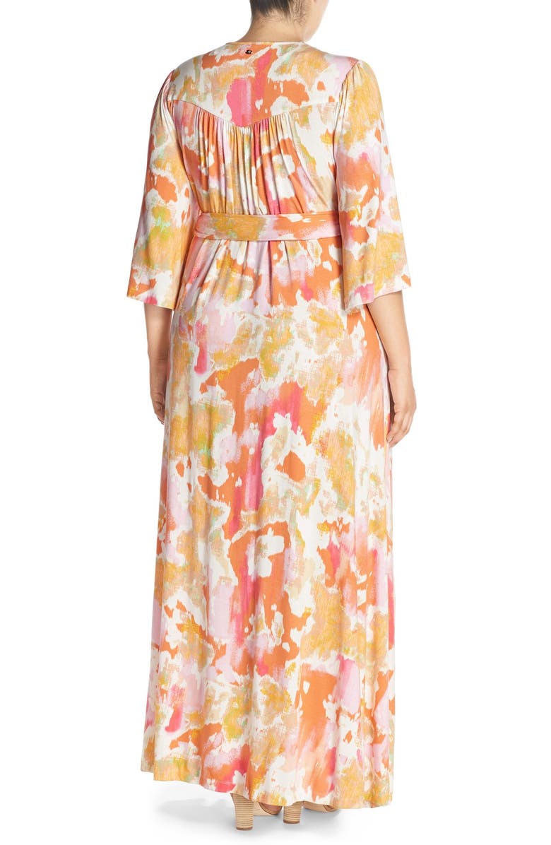 Melissa McCarthy Seven7 Kimono Style Maxi Dress, Alternate, color, 