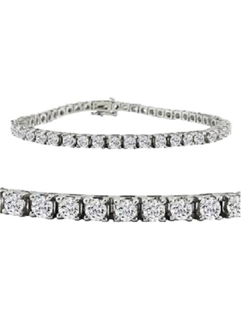 8 TCW 14k Gold Round Diamond Tennis Bracelet Lab Grown