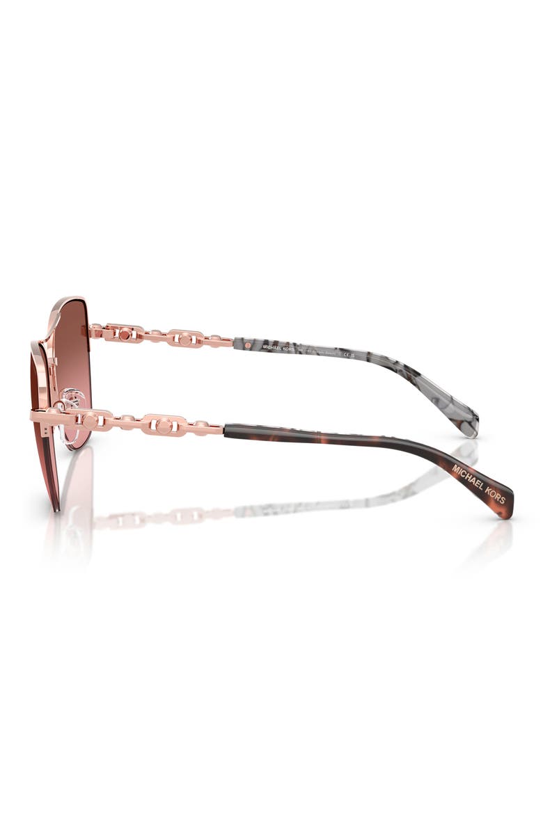 Dorado Beach 57mm Square Sunglasses, Alternate, color, ROSE GOLD SHINY / BROWN ROSE