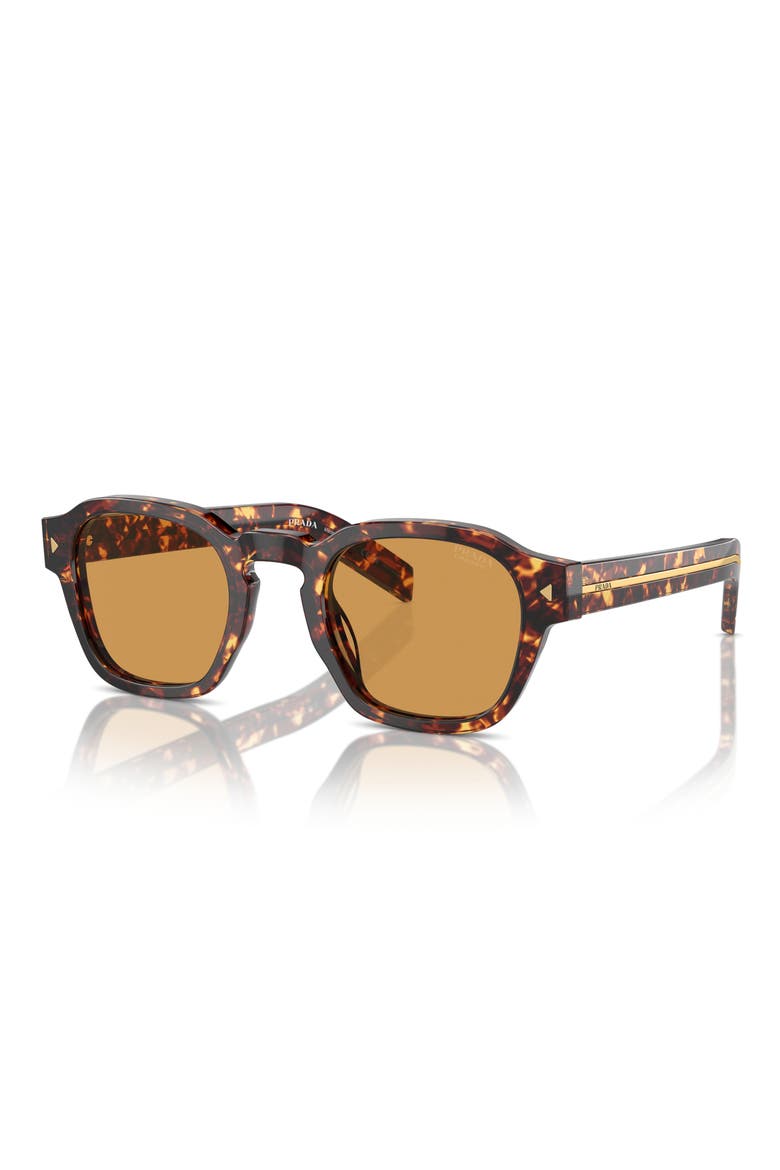 49mm Round Phantos Sunglasses, Alternate, color, TORTOISE