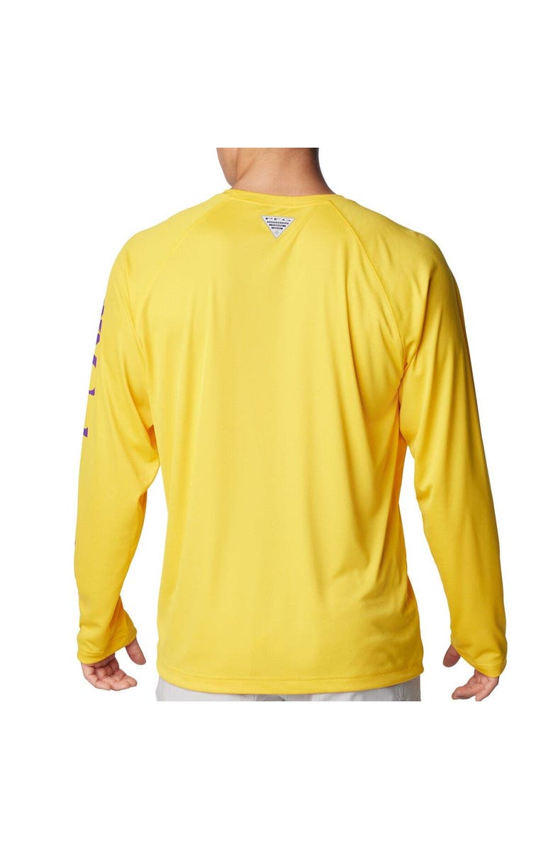 Columbia Men's Columbia Gold LSU Tigers Terminal Tackle Omni-Shade Raglan Long Sleeve T-Shirt, Alternate, color, 
