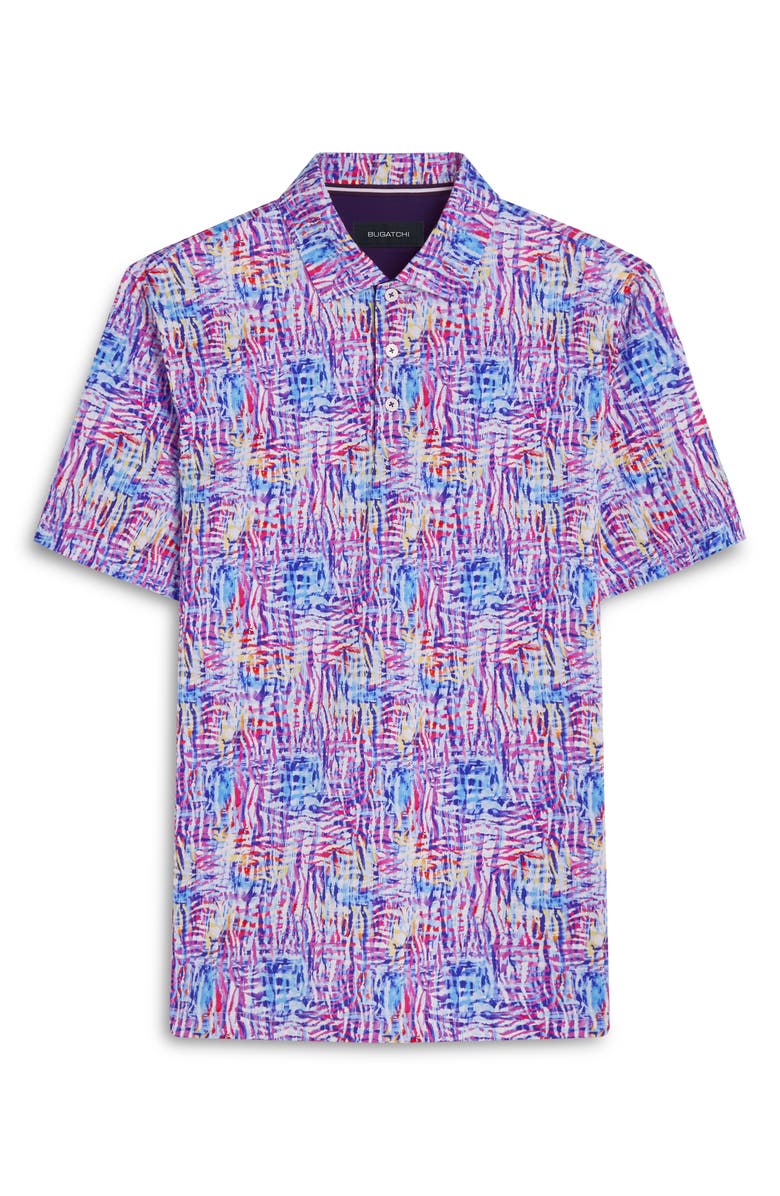 Bugatchi Digital Print Cotton Polo Shirt, Alternate, color, 