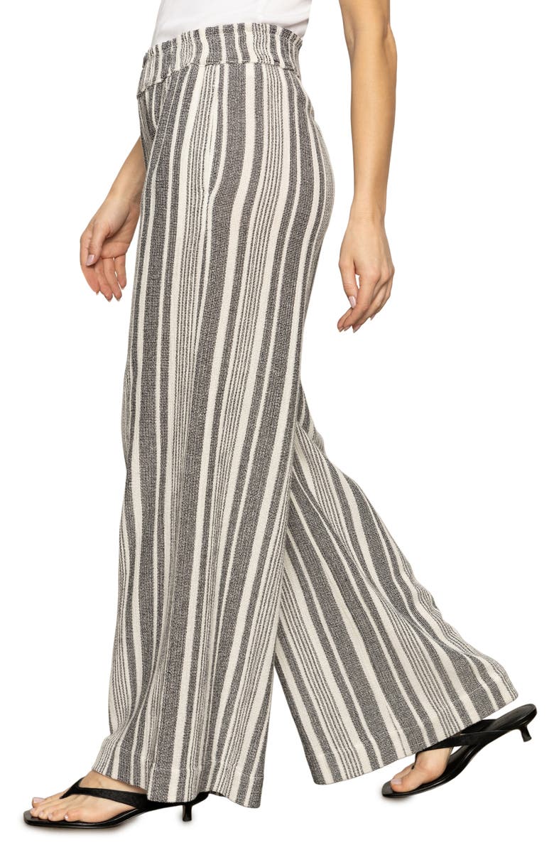 Sanctuary Palm Stripe Pull-on Cotton Pants, Alternate, color, Atlantic Stripe