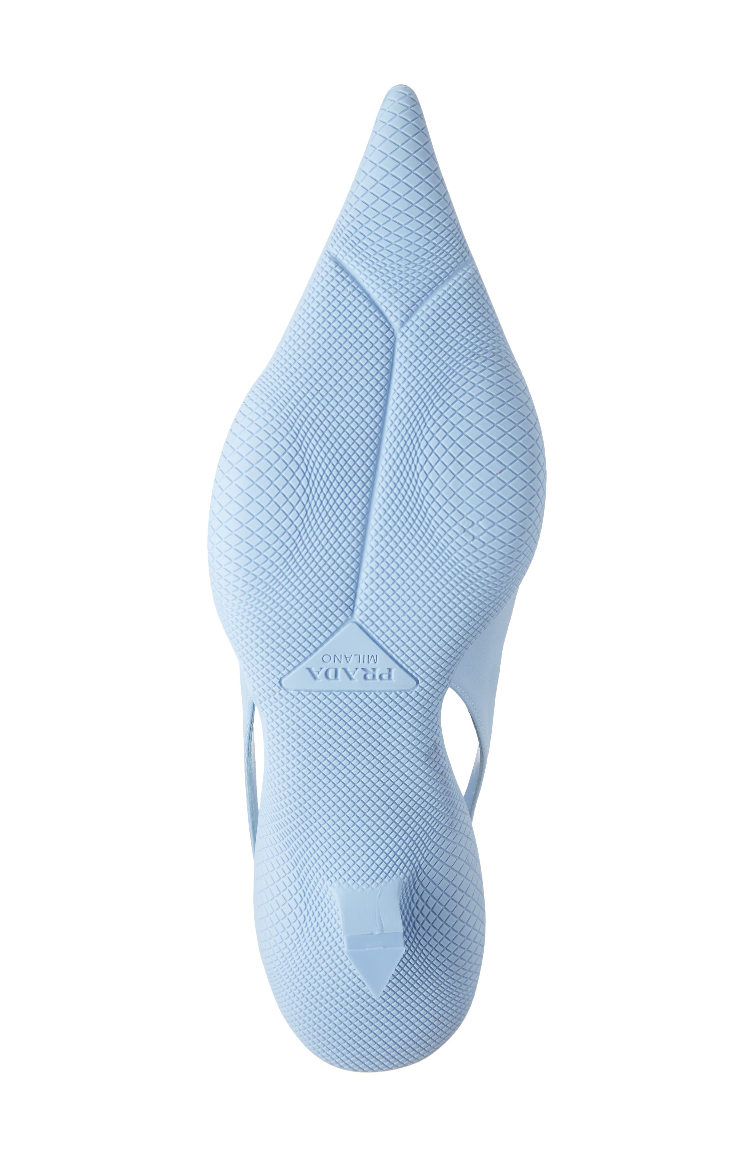 Prada Triangle Logo Pointed Toe Slingback Pump, Alternate, color, 