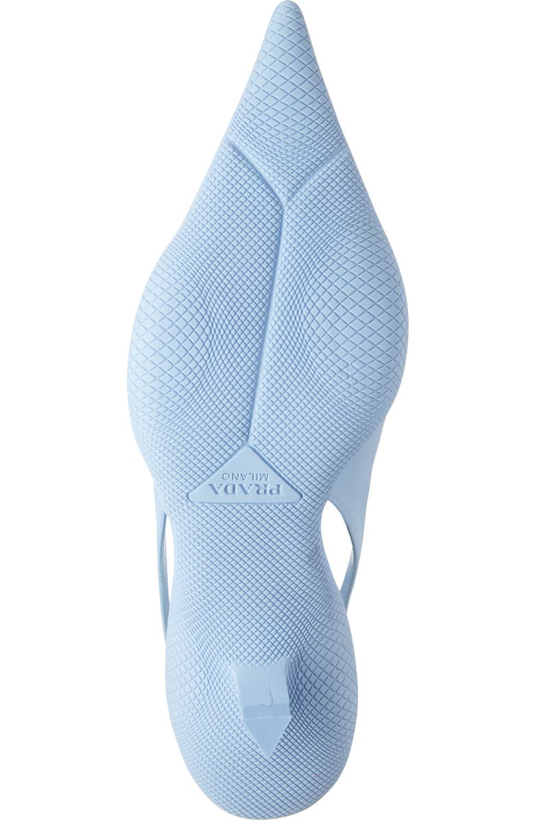 Prada Triangle Logo Pointed Toe Slingback Pump, Alternate, color,