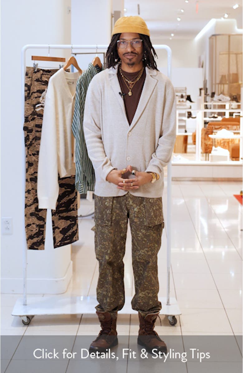 Crown Crafted Beau Merino Wool & Linen Cardigan, sales video thumbnail