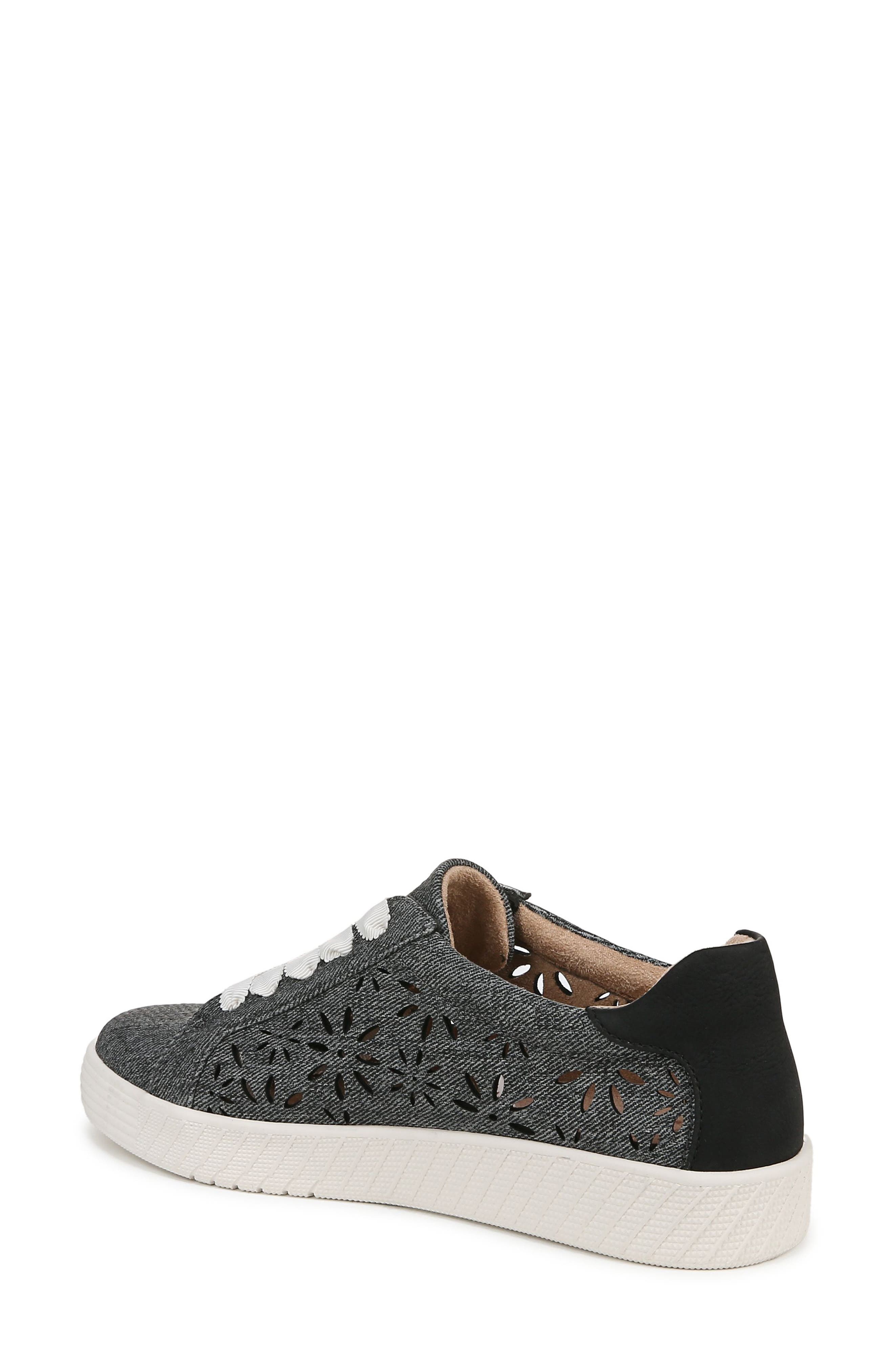 SOUL NATURALIZER Neela Perforated Lace-Up Sneaker, Alternate, color, Black Denim Pattern