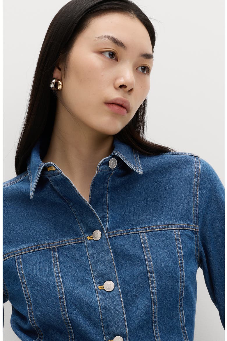 Denim Statement Shirt, Alternate, color, BLUE DENIM