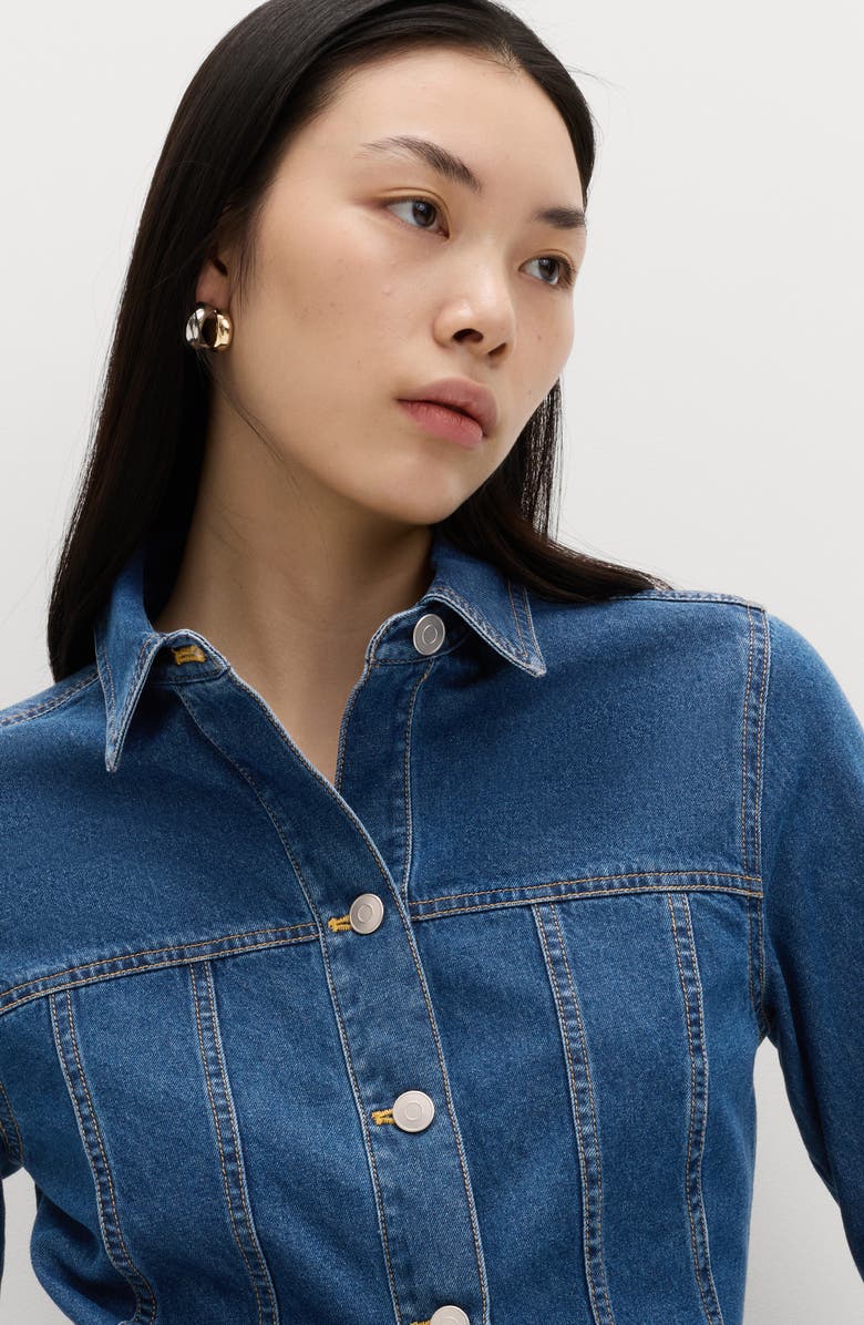 M&S Denim Statement Shirt, Alternate, color, Blue Denim