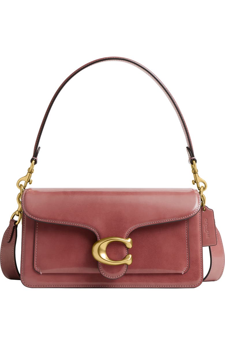 COACH Tabby Spazzolato Leather Shoulder Bag, Main, color, Peony