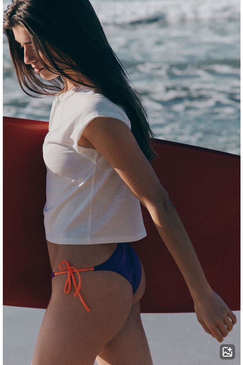 Two-Tone Two-Piece Swimsuit, Alternate, color, PURPLE